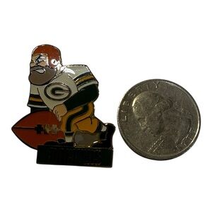 Vintage 1997 Green Bay Packers Enamel Football Player Lapel Pin NFL Collectible